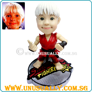 Fully Customized 3D Red Street Fighter Figurine